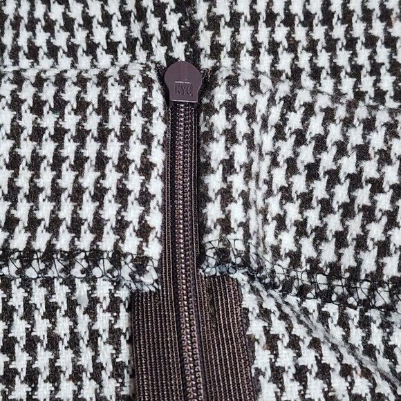 SHEIN CURVE Brown White Houndstooth Pattern A Line Skirt Womens Plus Size 4XL - Picture 4 of 7